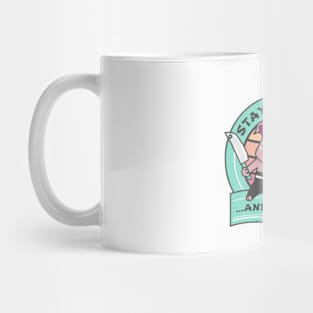 Stay positive and go vegan. Mug